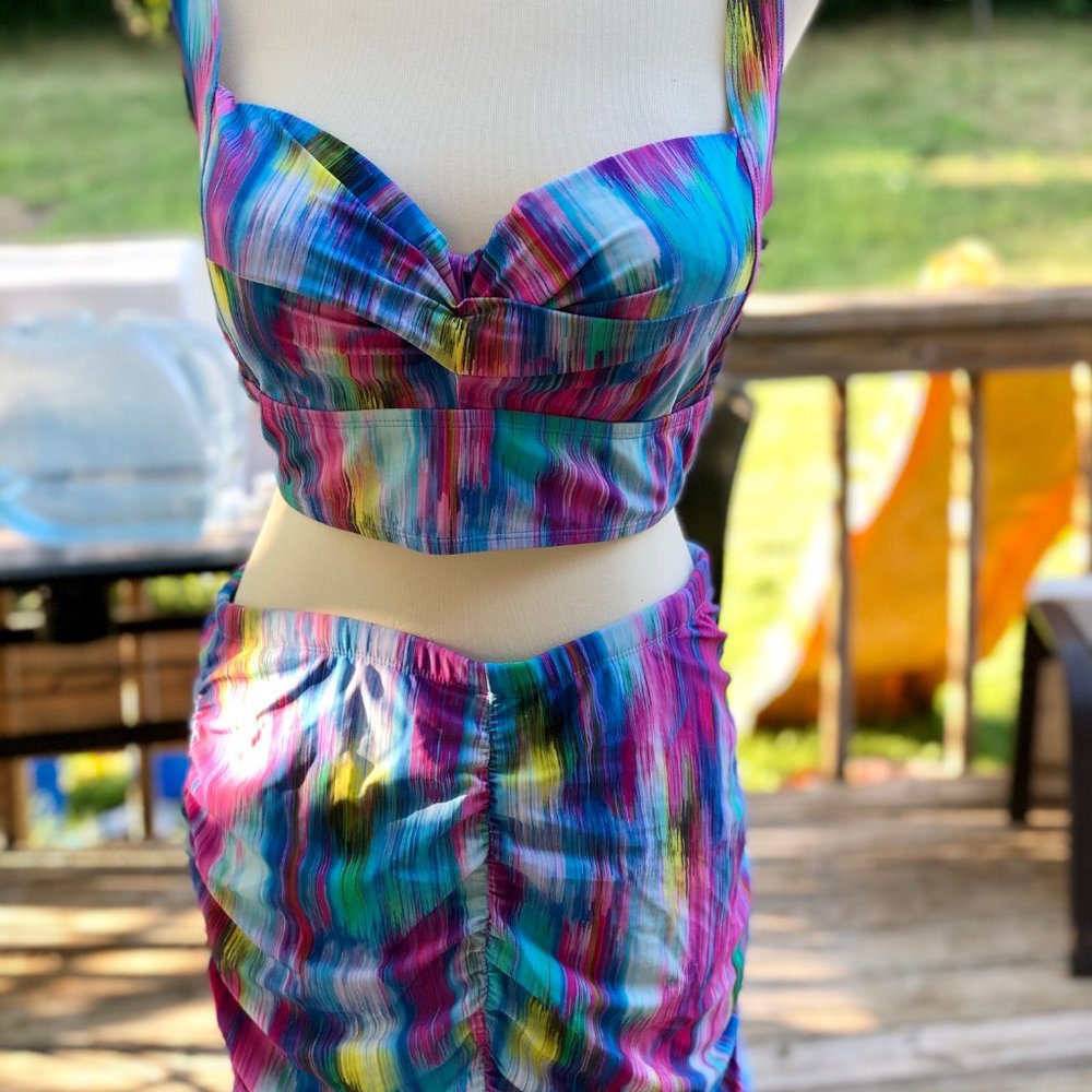 Torrid Multi-Color Two Piece Bathing Suit